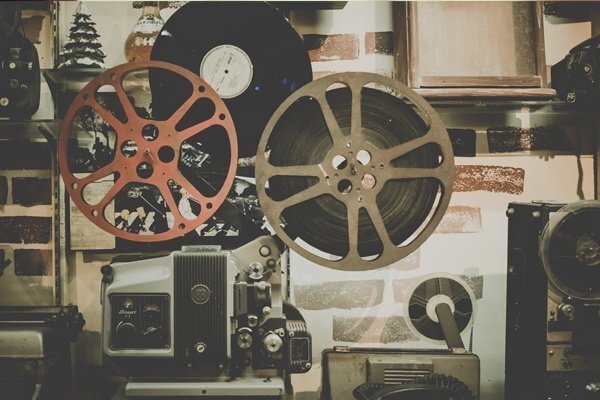 Old vintage film projector.